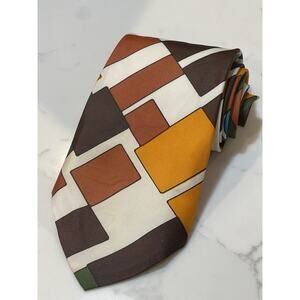 Vintage Rockabilly Geometric Tie 57 x 4 Retro Ugly Disco MCM